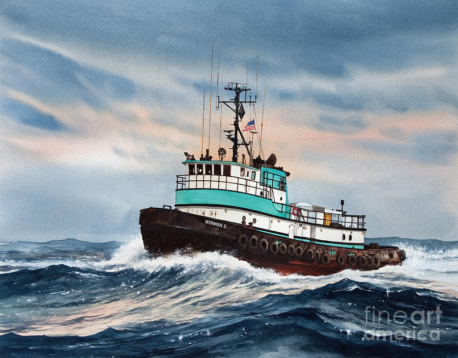 Tugboat NORMAN S Painting by James Williamson