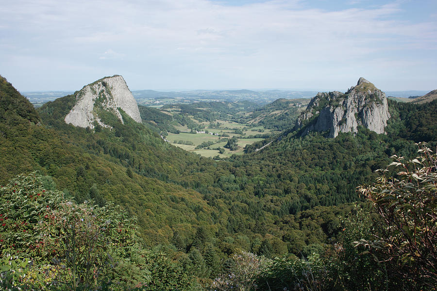 Tuiliere And Sanadoire Rocks, Auvergne Photograph by Colin Weston