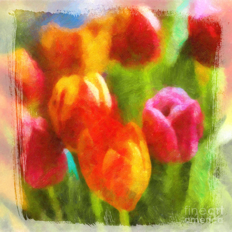 Tulip Art Painting by Lutz Baar