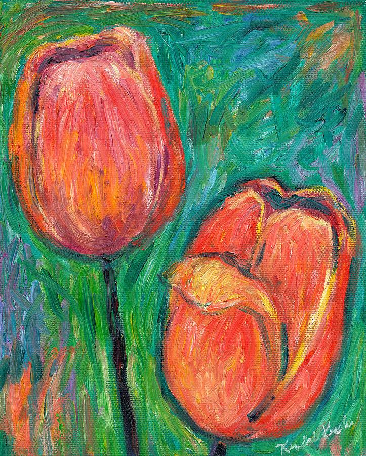 Tulip Painting - Tulip Dance by Kendall Kessler