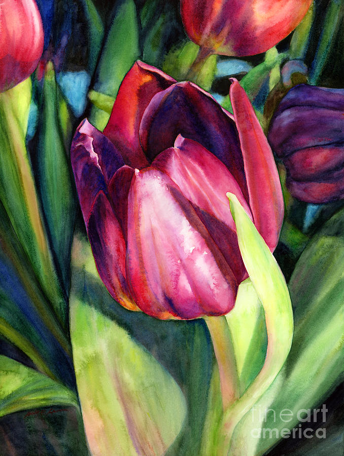 Tulip Painting - Tulip Delight by Hailey E Herrera