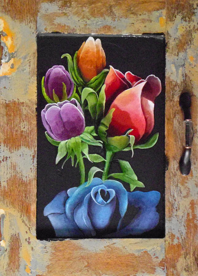Tulip Door Painting by Martin Schmidt