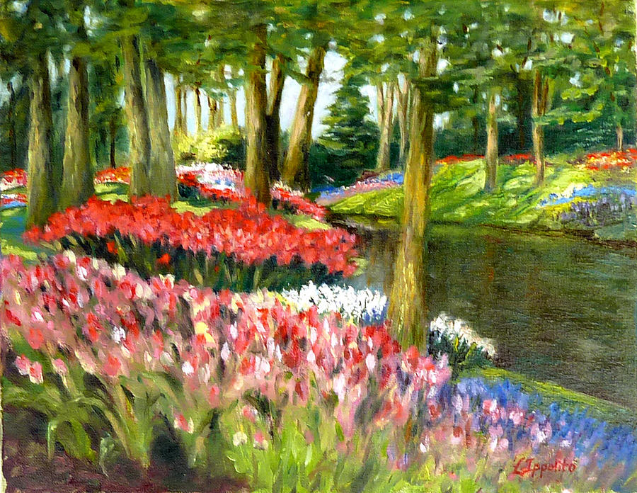 Tulip Gardens Painting by Lori Ippolito