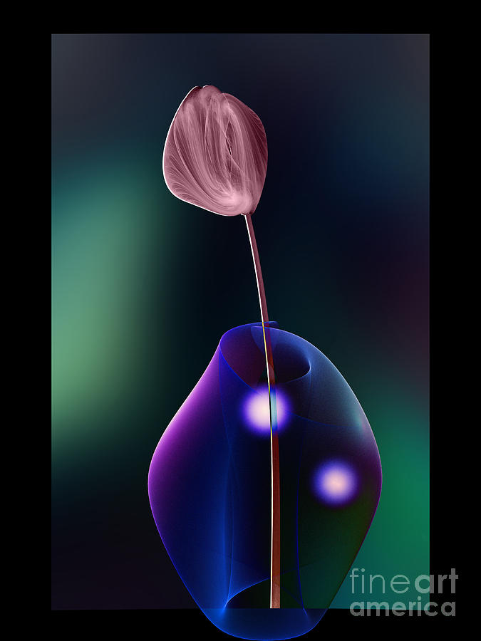 Tulip in a Vase Digital Art by Klara Acel