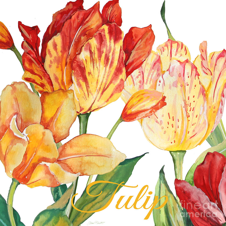 Tulip-JP2583 Painting by Jean Plout