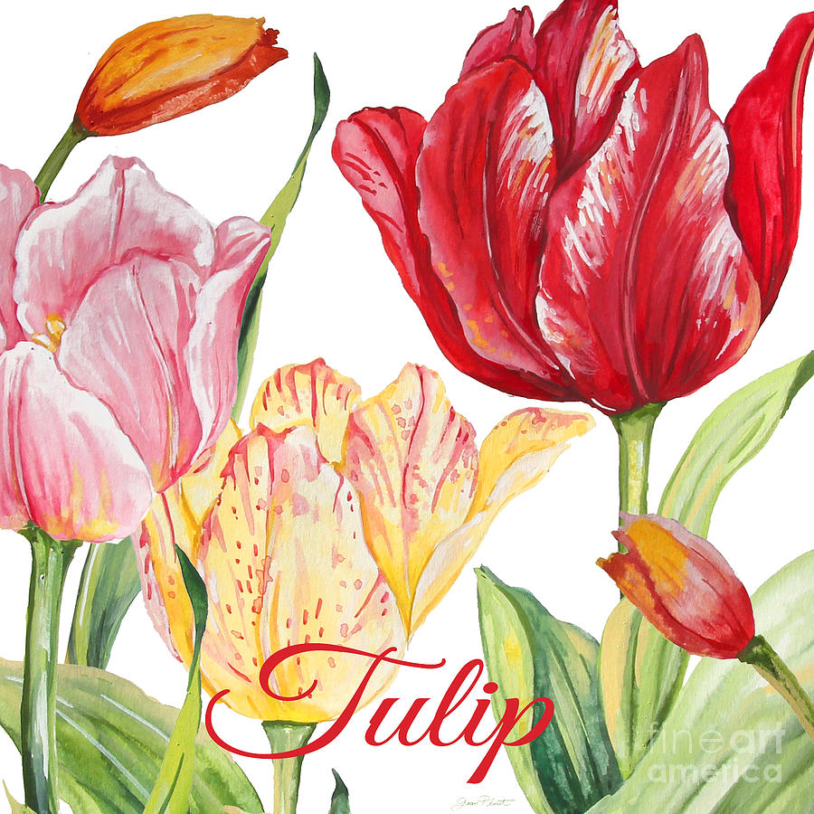 Tulip-JP2584 Painting by Jean Plout
