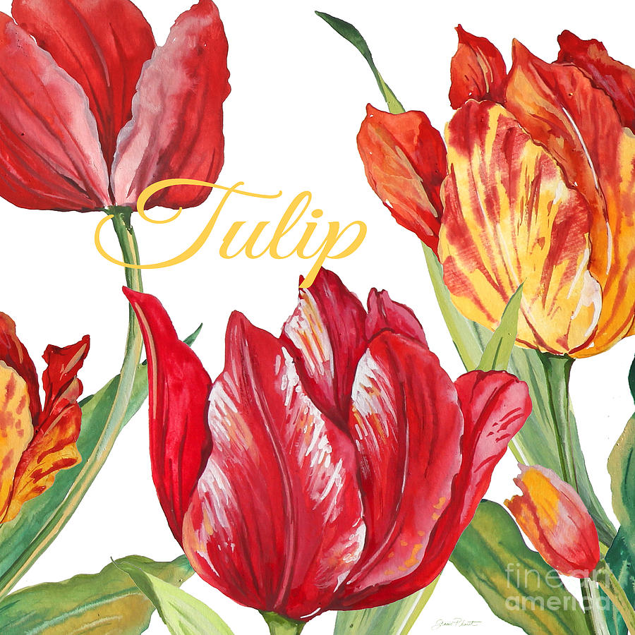 Tulip-JP2585 Painting by Jean Plout