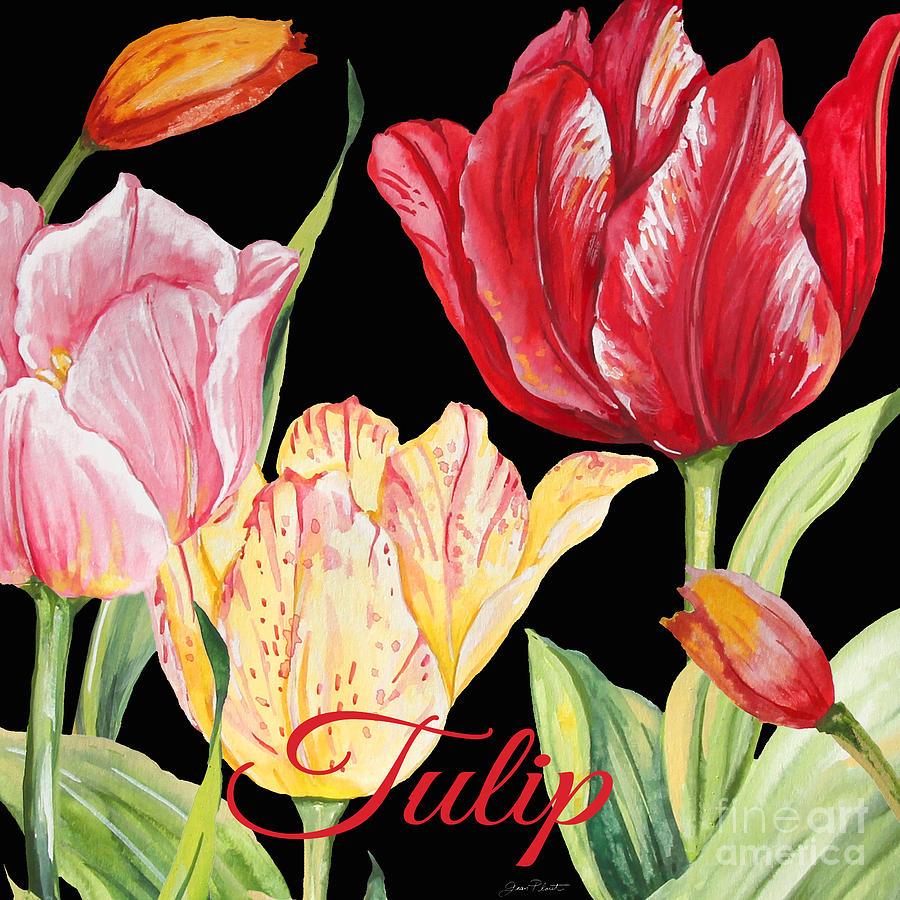 Tulip-JP2601 Painting by Jean Plout