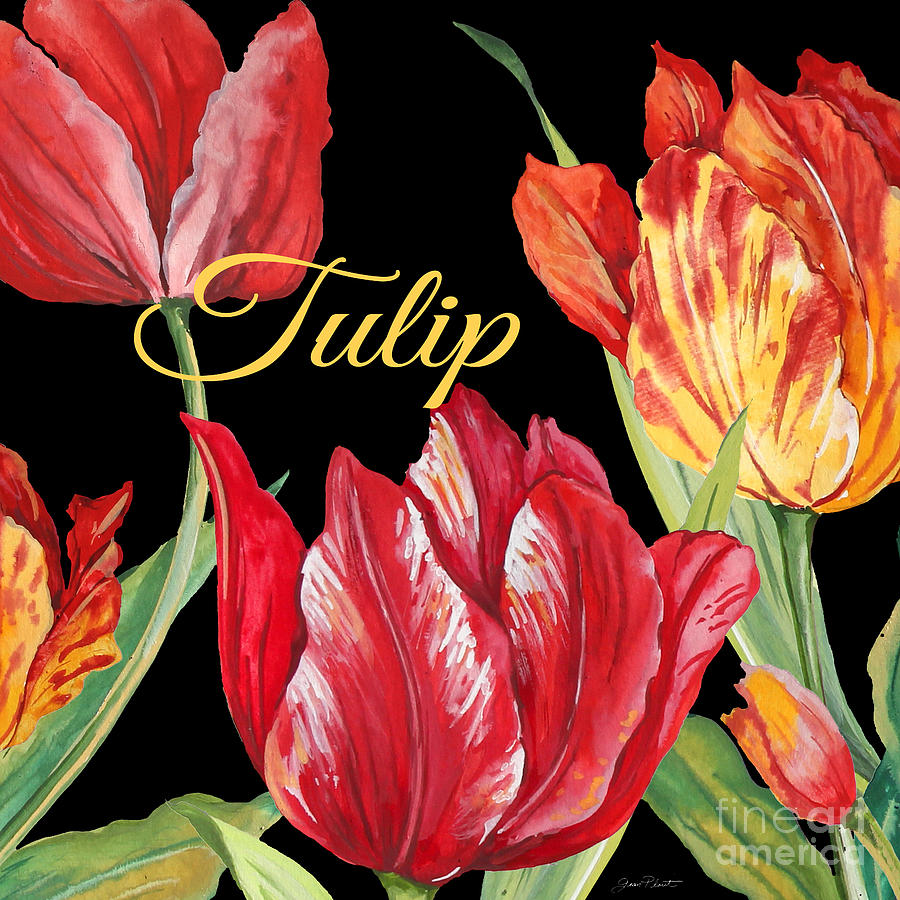 Tulip-JP2602 Painting by Jean Plout