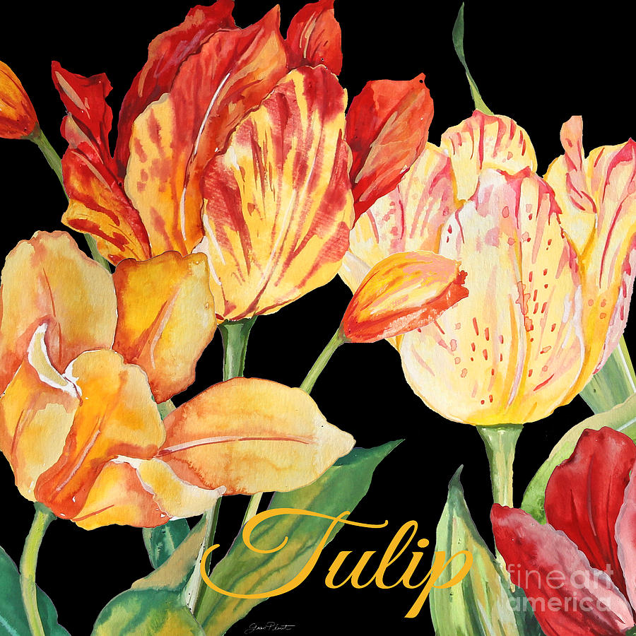 Tulip-JP2604 Painting by Jean Plout