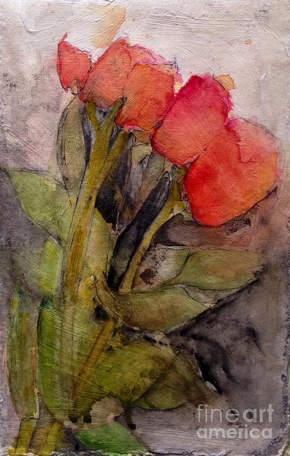 Tulip Love Painting by Sherry Harradence