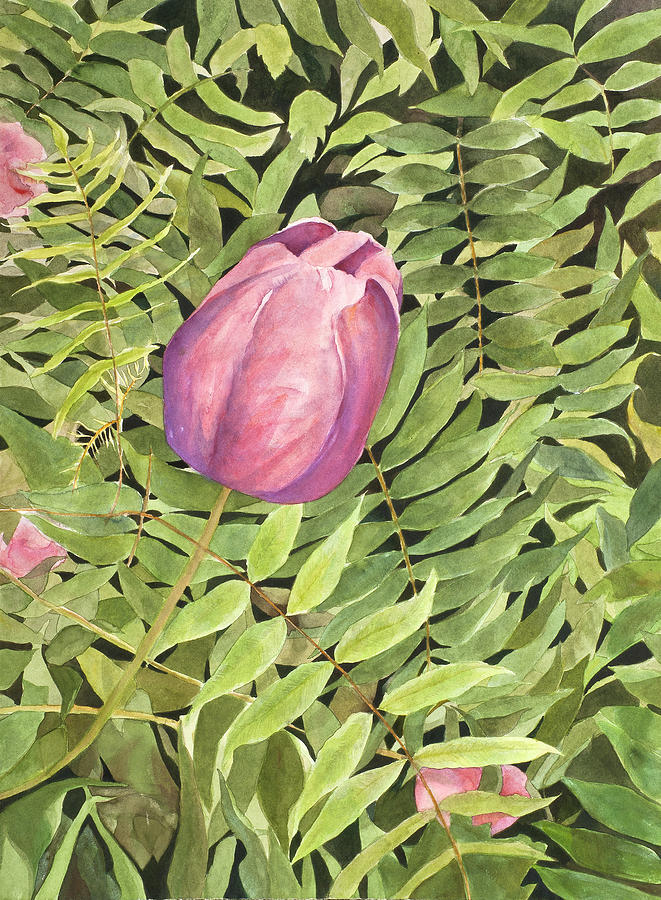 Tulip Time Painting by Karen Ann