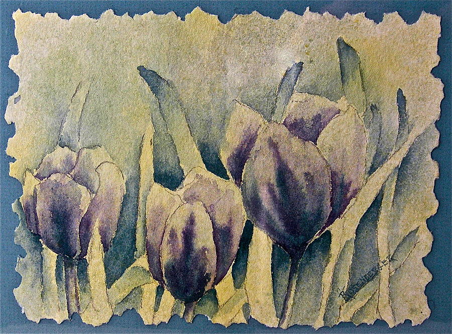 Tulip Trio Painting by Carolyn Rosenberger