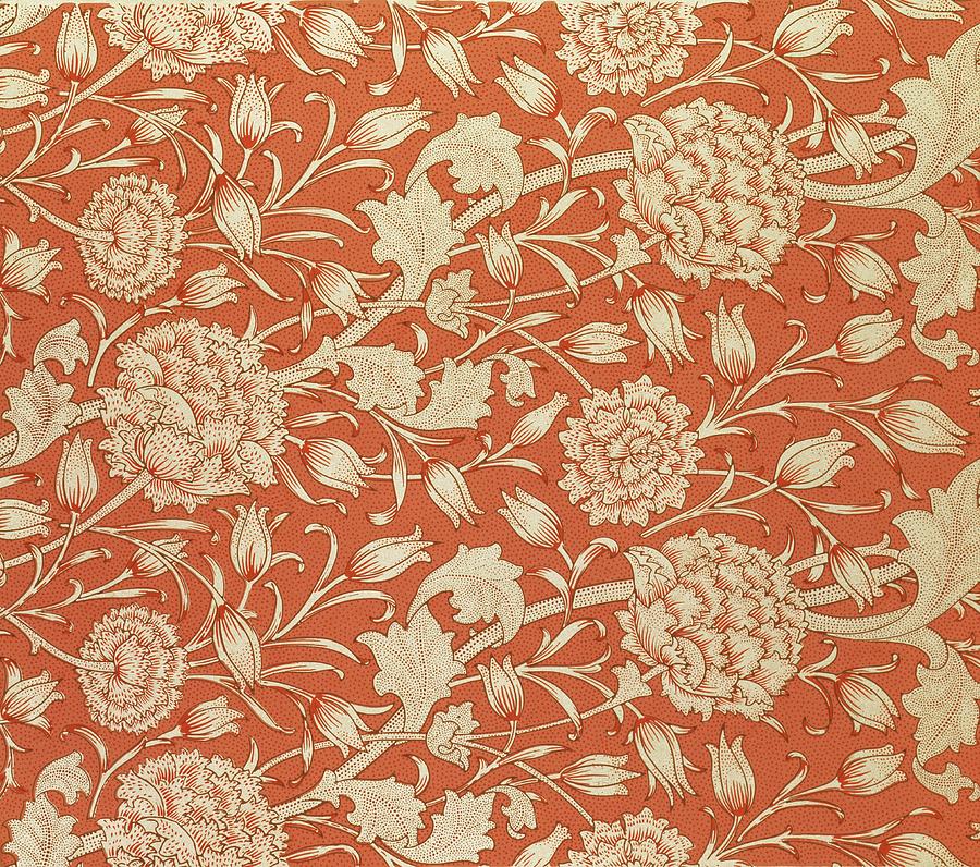 William Morris Tapestry - Textile - Tulip wallpaper design by William Morris