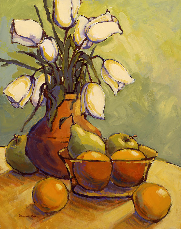 Tulips 1 Painting by Konnie Kim
