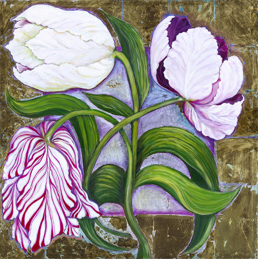 Tulips Painting by Laila Shawa