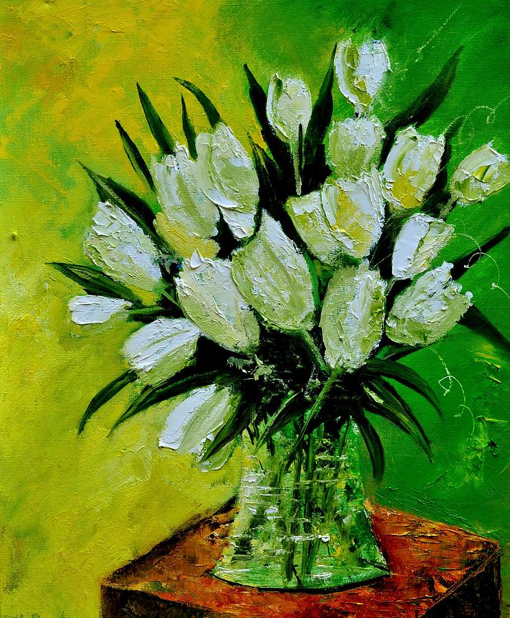 Tulips 56 Painting by Pol Ledent