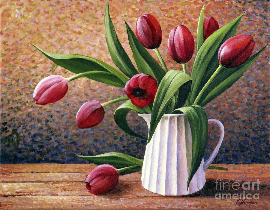 Tulips Bouquet Painting by Varvara Harmon