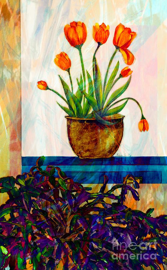 Tulips - Cactus - Still Life  Abstract Photograph by Barbara A Griffin