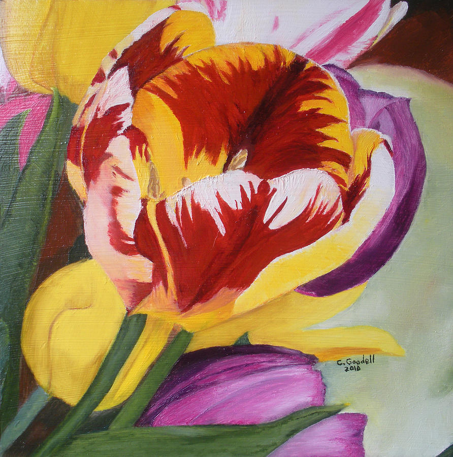 Tulips Painting by Claudia Goodell