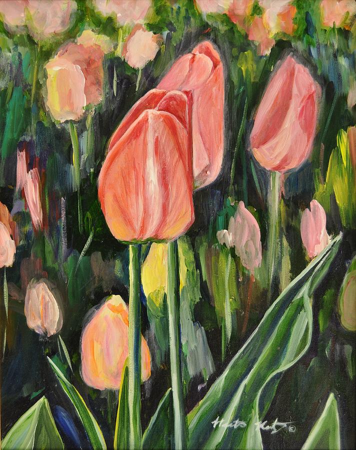Tulip Painting - Tulips by Heather Kertzer Tulip Painting - Tulips by Heather Kertzer