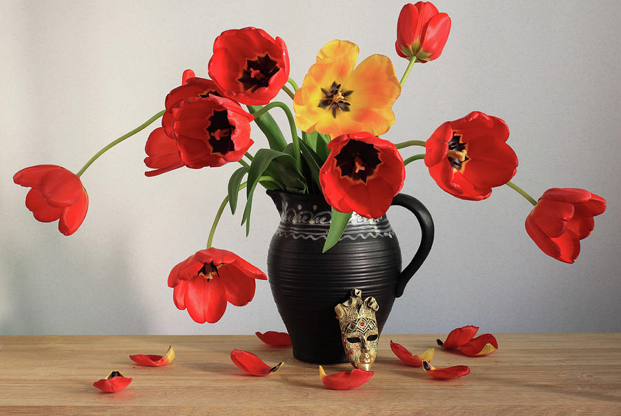 Tulips In Jug Photograph by Panga Natalie Ukraine