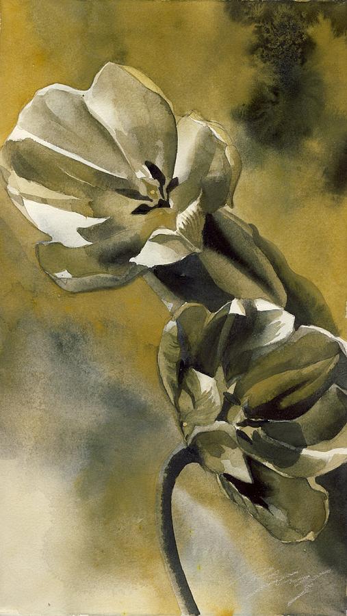 Tulips In Ochre  by Alfred Ng