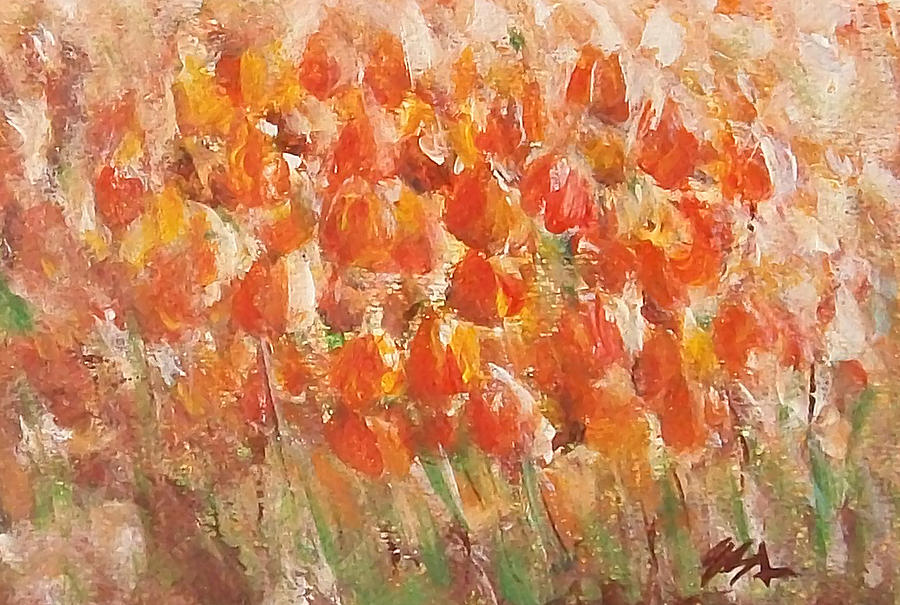 Tulips Painting by Jane See