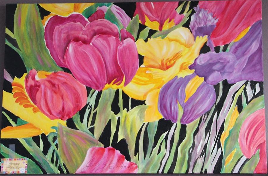 Tulips Mixed Media by Judy Stevenson | Fine Art America