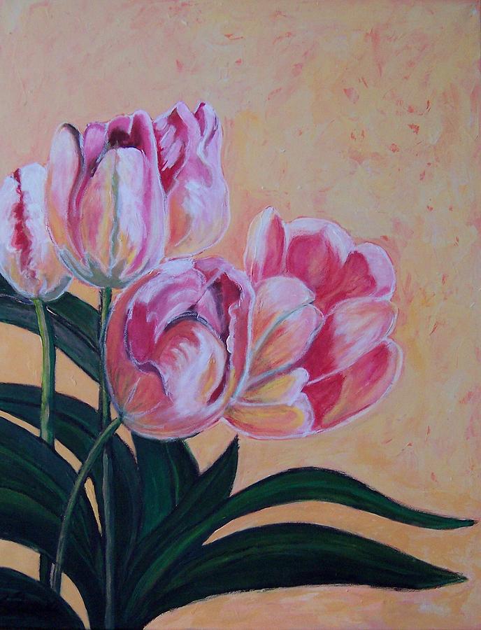 Tulips Painting by Krista Ouellette