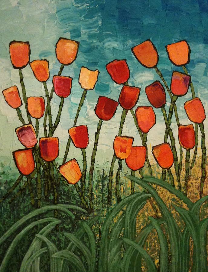 Tulips Painting by Linda Bailey