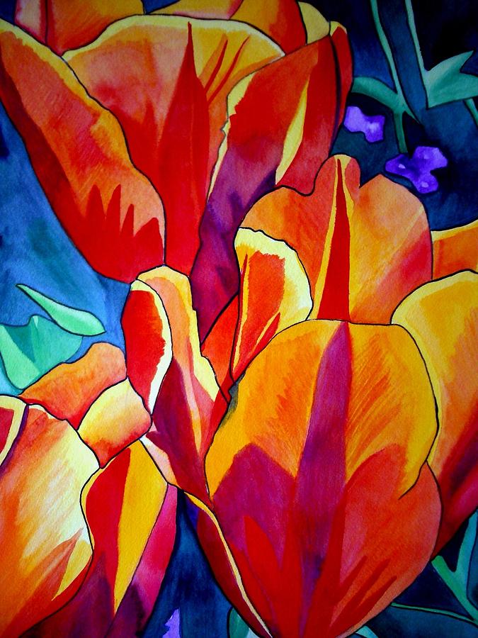 Tulips Painting - Tulips by Sacha Grossel Tulips Painting - Tulips by Sacha Grossel