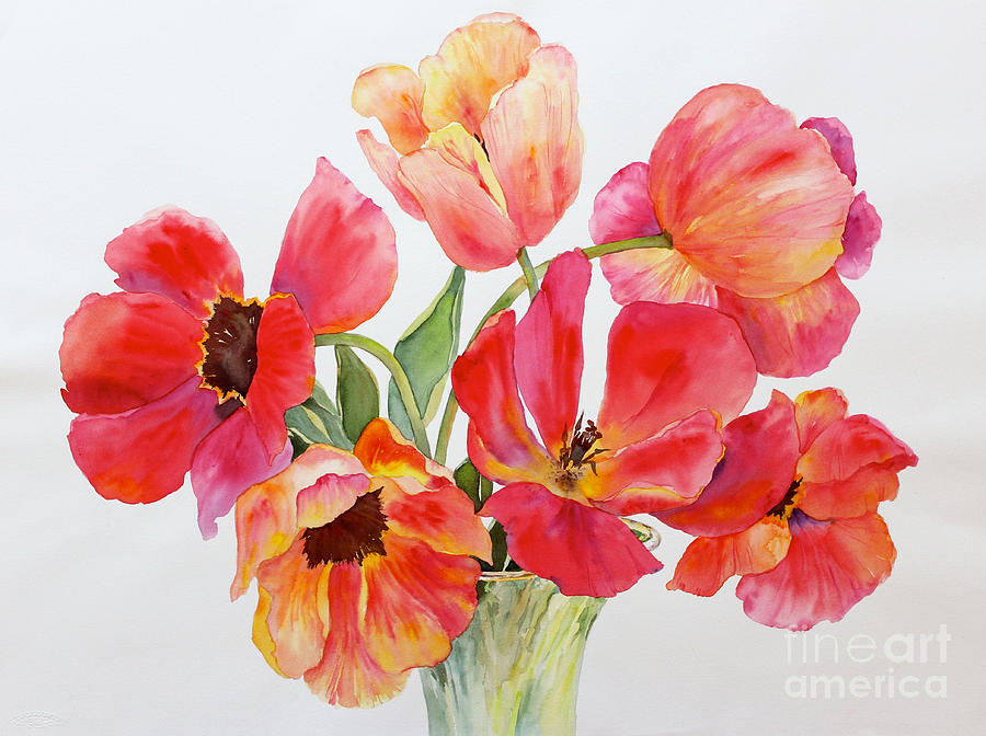 Tulips Painting by Sherri Crabtree