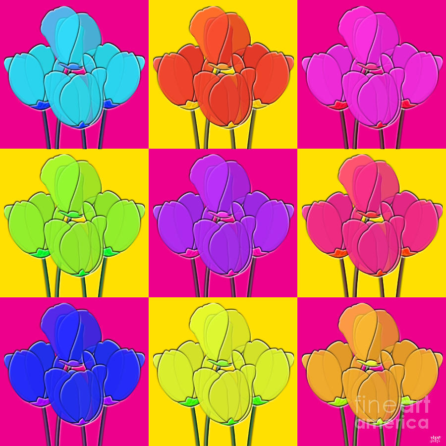 Music Digital Art - Tulips Two by Neil Finnemore
