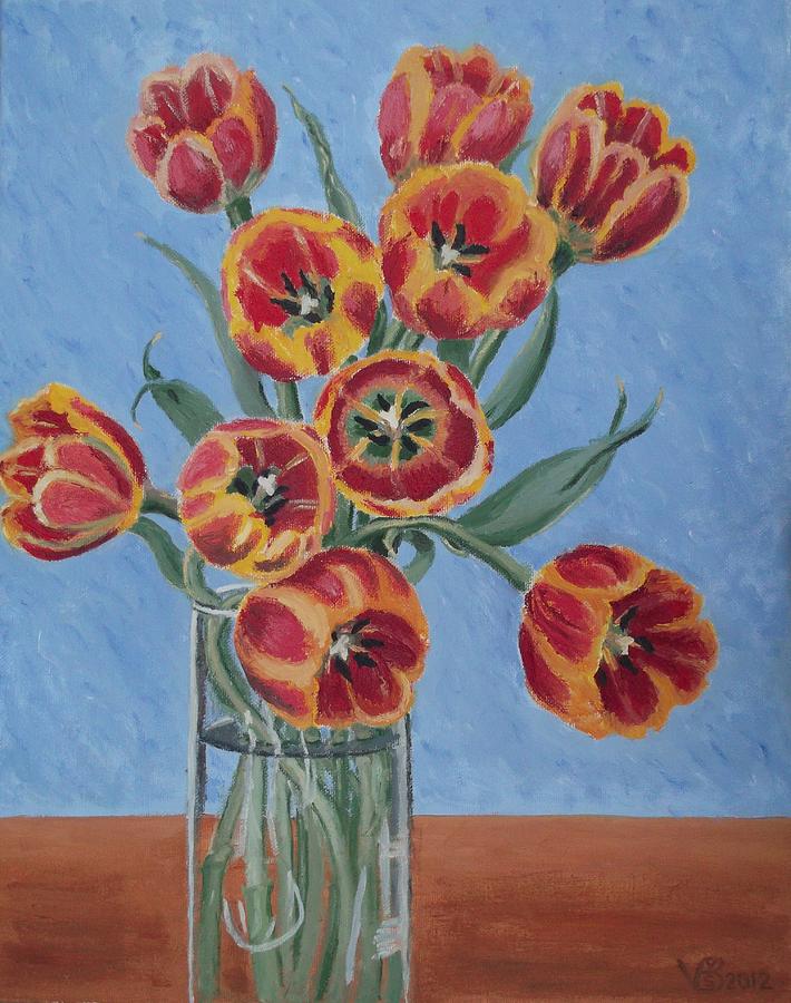 Tulips Painting by Vera Smith