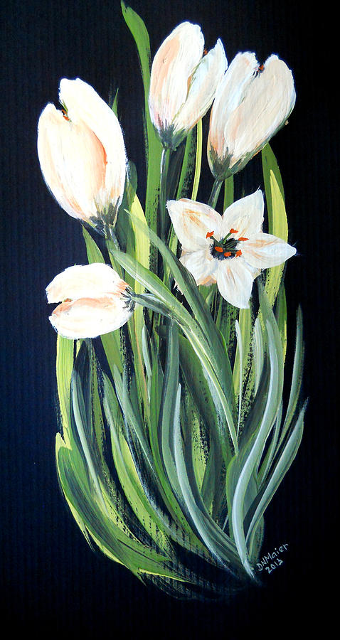 Tulips with Love Painting by Dorothy Maier