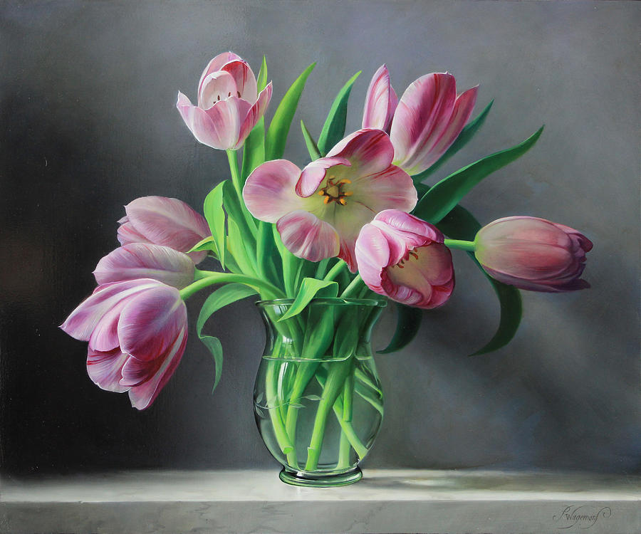 Tulip Painting - Tullips from Holland by Pieter Wagemans