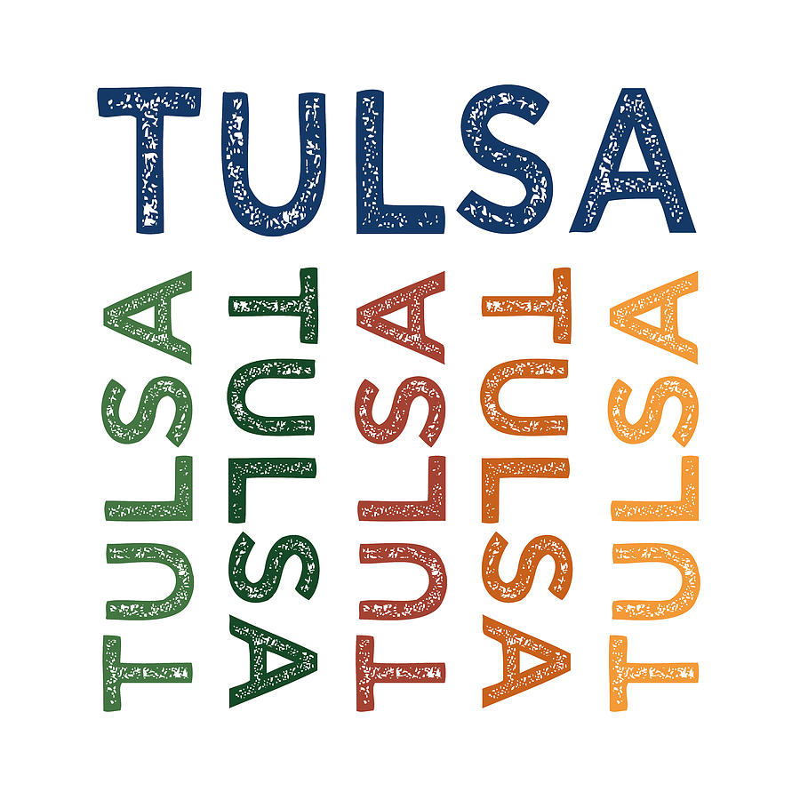 Tulsa Digital Art - Tulsa Cute Colorful by Flo Karp