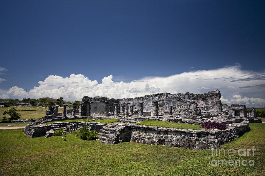 Architecture Photograph - Tulum Mayan Ruins 16 by Mark Baker