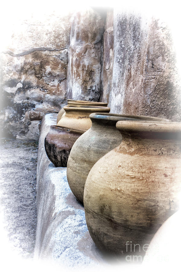 Tumacacori Grainery Pots Color Digital Art by Georgianne Giese