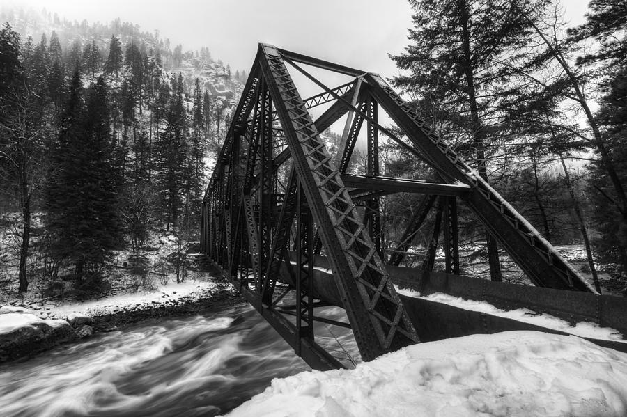 Tumwater Bridge In Winter Photograph