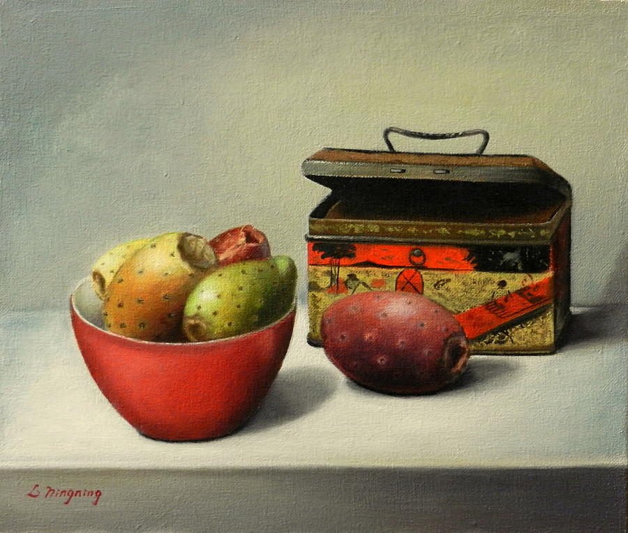 Tunas and Chinese Box, Peru Impression Painting by Ningning Li