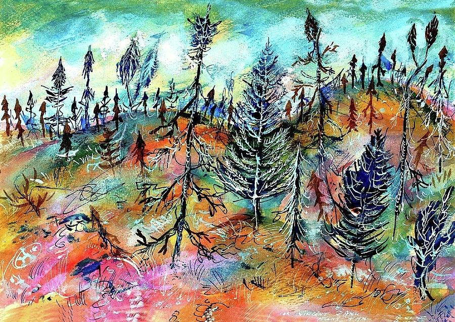 Summer Painting - Quebec Taiga Landscape by ITI Ion Vincent Danu