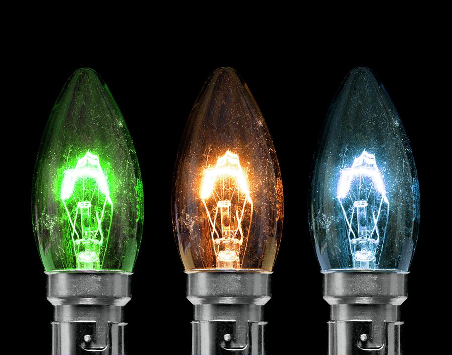 Tungsten Filament Candle Light Bulbs Photograph by Victor De Schwanberg/science Photo Library
