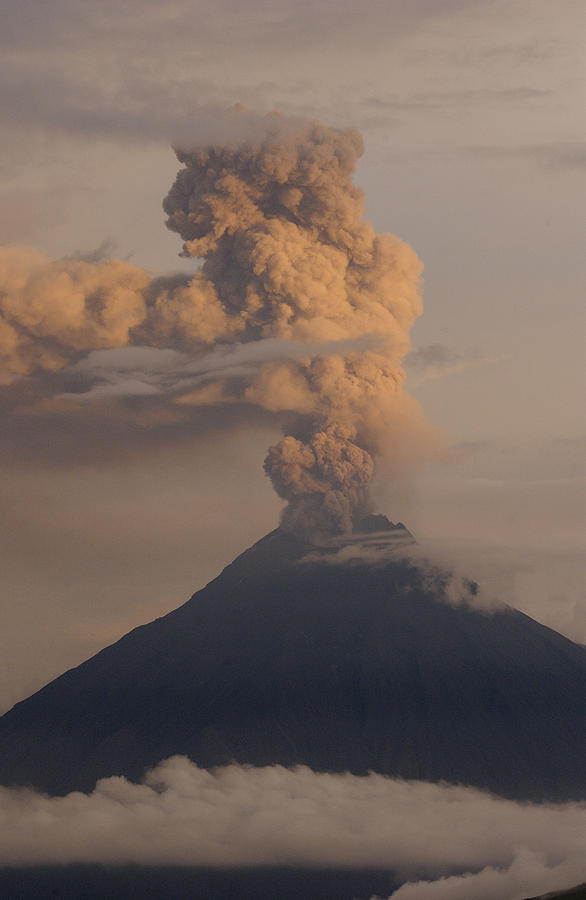 Tungurahua Volcano Erupting Andes Mts Photograph by Pete Oxford