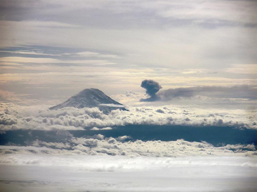 Tungurahua Volcano Erupting Photograph by Nasa