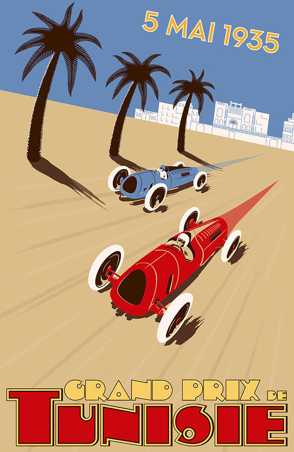 Tunisia Grand Prix 1935 Digital Art by Georgia Clare