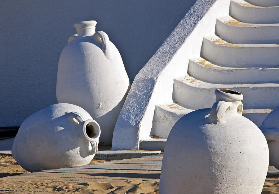 Tunisian jars Photograph by Dennis Cox