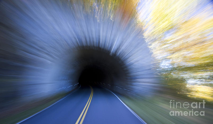 Blue Ridge Parkway Photograph - Tunnel of Darkness Blue Ridge Parkway by Dustin K Ryan