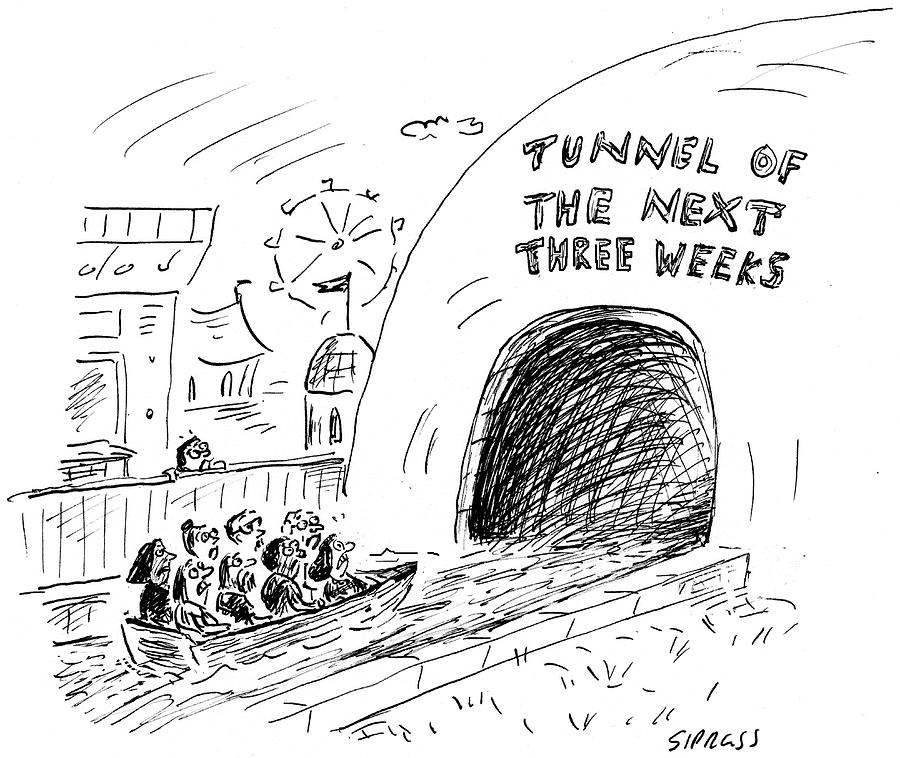 Tunnel Of The Next Three Weeks Drawing by David Sipress